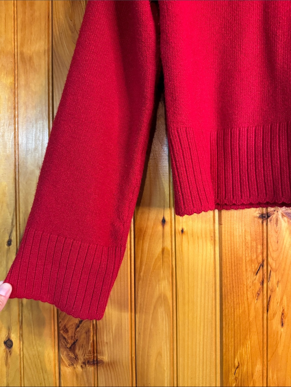 Truth by Republic Nordstroms Women's Red Ribbed Turtleneck Sweater - Picture 5 of 8